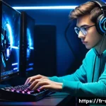 스타크래프트2 커스텀 키 세팅 - **Focused Gamer: Precision Keybindings in Action**
"A highly focused young adult gamer, approxim...